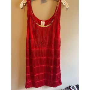 Flapper Costume Red Dress Womens Size Medium
